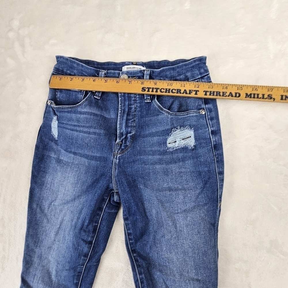 Good American Good Legs Jeans 6 Women’s 28 Waist Stretch Skinny Denim - Picture 2 of 10
